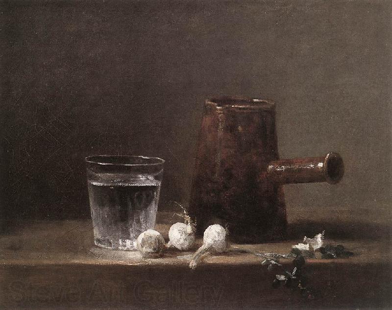 jean-Baptiste-Simeon Chardin Water Glass and Jug France oil painting art